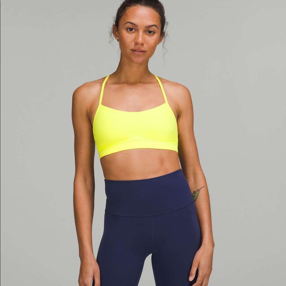 Lululemon Flow Y Bra Nulu Neon Yellow 4